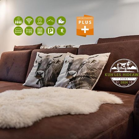 Kuh'Les Hideaway Steibis 3-Zimmer Ferienwohnung 55 M² โอเบอร์สเทาเฟิน ภายนอก รูปภาพ